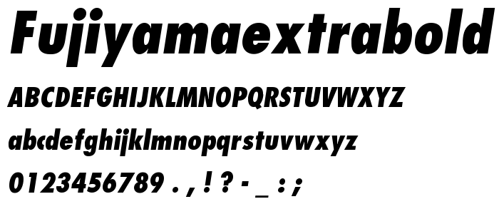 FujiyamaExtraBold Italic font